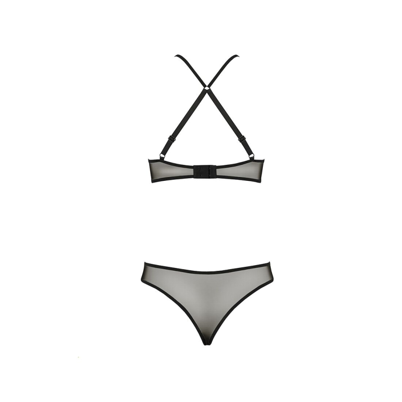 Еротичний комплект Passion AZALIA SET 2XL/3XL, чорний колір
