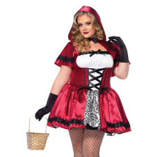 Еротичний костюм Червоної шапочки Leg Avenue Gothic Червоний Riding Hood 1X–2X, сукня, накидка
