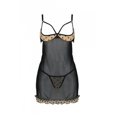 Еротичний пеньюар Passion MARINA CHEMISE, L/XL, beige