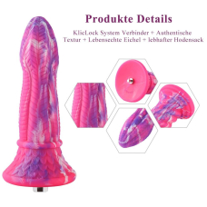 Фалоімітатор для секс-машин Hismith Silicone Monster Dildo Series, система KlicLok, з присоскою, довжина 26.1 см