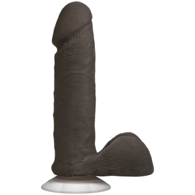 Фалоімітатор Doc Johnson The Realistic Cock Black (ULTRASKYN, Vac-U-Lock), довжина 17.3 см, діам. 4.3 см