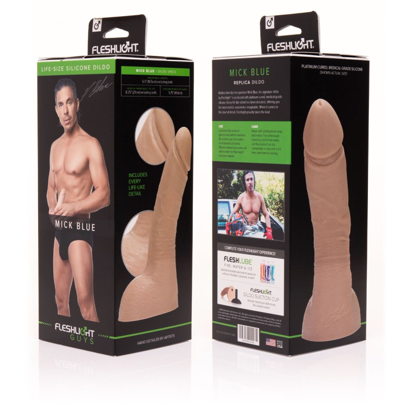 Фалоімітатор Fleshlight Guys Mick Blue, зліпок пеніса, довжина 21 см