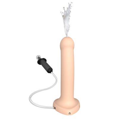 Фалоімітатор з еякуляцією Strap-On-Me Dildo Cum Flesh, довжина 19.6 см, діам. 3.6 см, силікон, насадка для страпону