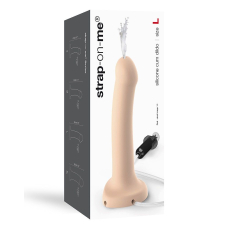 Фалоімітатор з еякуляцією Strap-On-Me Dildo Cum Flesh, довжина 19.6 см, діам. 3.6 см, силікон, насадка для страпону