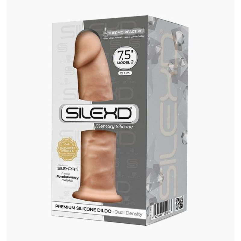 Фаллоимитатор SilexD Henry Flesh, двухслойный, силикон + Silexpan, длина 22 см, диам. 4.8 см
