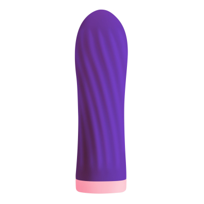 Фіолетова Віброкуля – S Pleasures Bullets Twist & Shout Purple з ребристою поверхнею, 10 режимів