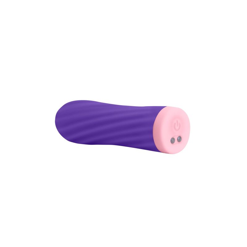 Фіолетова Віброкуля – S Pleasures Bullets Twist & Shout Purple з ребристою поверхнею, 10 режимів