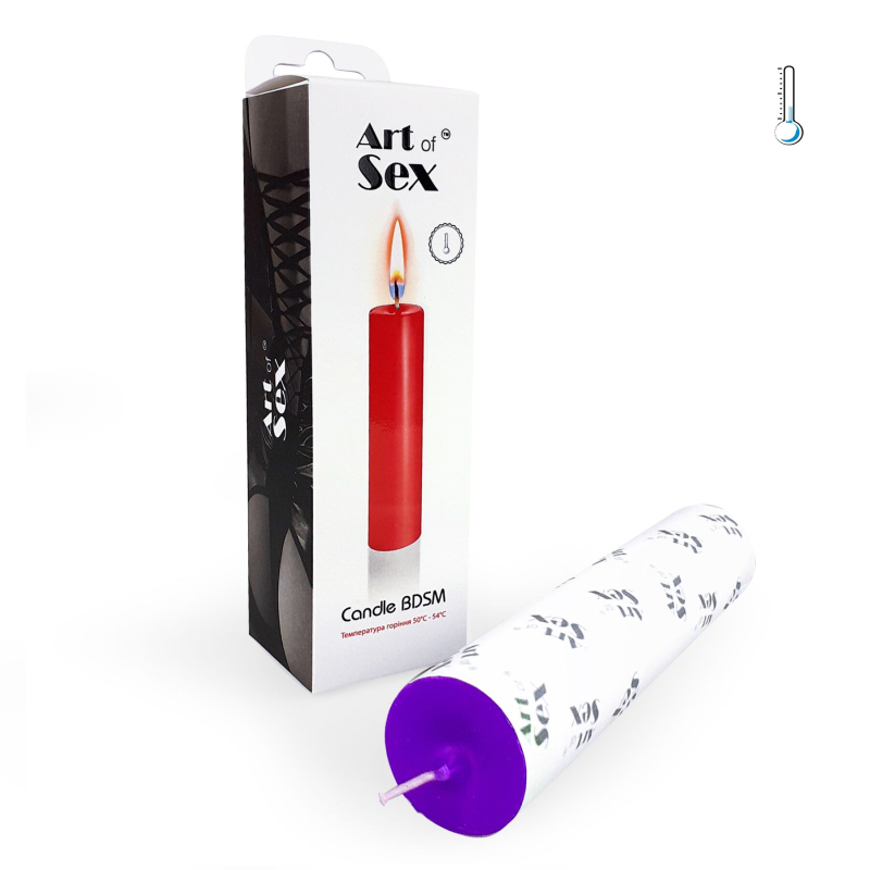 Фиолетовая восковая свеча Art of Sex size M 15 см низкотемпературная