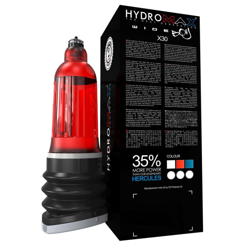 Гідропомпа Bathmate Hydromax 7 WideBoy Red (X30) для члена довжиною від 12,5 до 18 см, діаметр до 5,