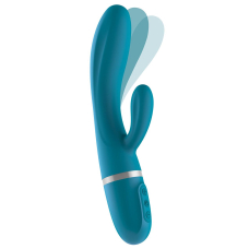Гнучкий вібратор-кролик Liebe Bend It Plus Ocean Blue, 2 мотори, 10 режимів