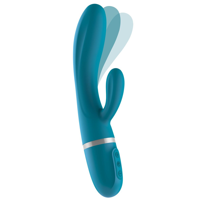 Гибкий вибратор-кролик Liebe Bend It Plus Ocean Blue, 2 мотора, 10 режимов