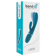 Гнучкий вібратор-кролик Liebe Bend It Plus Ocean Blue, 2 мотори, 10 режимів