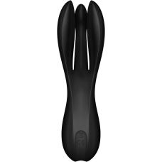 Кліторальний вібратор – Satisfyer Threesome 2 Black – 3 гнучкі пальчики, 3 мотори, 12 режимів