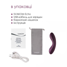 Кліторальний вібратор у трусики Svakom Echo Violet – 5 режимів вібрацій та 5 рівнів інтенсивності, розмір 9×2 см