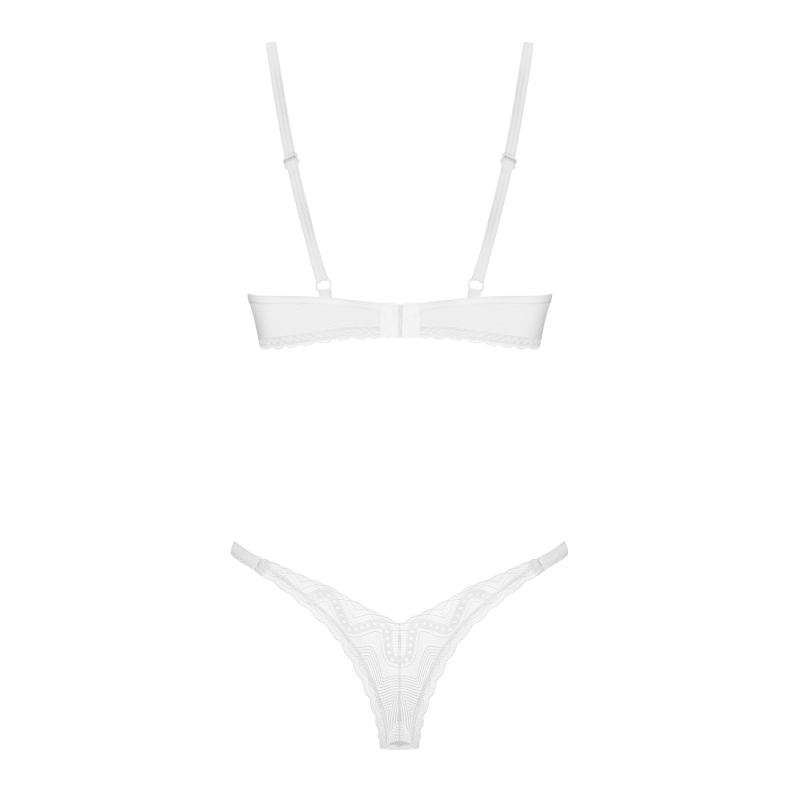 Комплект Obsessive Alissium 2–pcs set, M/L, кружево, лиф с мягкой чашкой, трусики танга