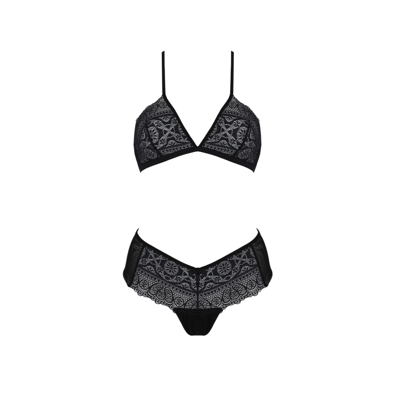 Комплект Passion KERRIA BIKINI Чорний, L/XL, бралет і трусики–бікіні