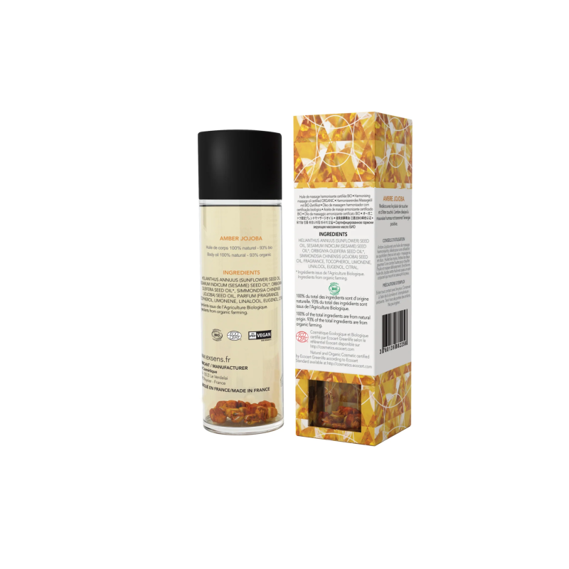 Масажна олія EXSENS Amber Jojoba (гармонізує, з бурштином) 100 мл, натуральна