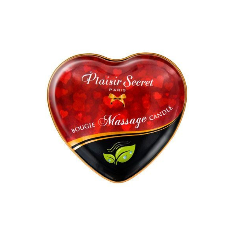Массажная свеча сердце Plaisirs Secrets Natural (35 мл)