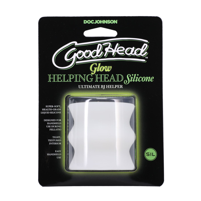 Мастурбатор для чоловіків Doc Johnson GoodHead (світиться в темряві) - Glow Helping Head Silicone