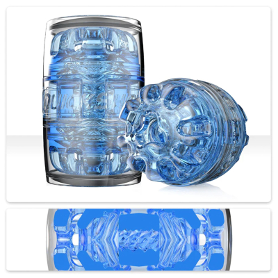 Наскрізний чоловічий мастурбатор Флешлайт Fleshlight Quickshot Turbo Blue Ice
