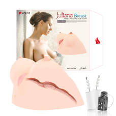 Мастурбатор полуторс 2в1 – грудь и вагина с вибрацией и массажем – Kokos Juilana Breast 2WayPlus