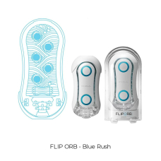 Мастурбатор Tenga Flip Orb Blue Rush – регулювання тиску та внутрішні стимулювальні кульки
