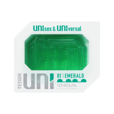 Одноразовий мастурбатор – Tenga UNI Emerald + лубрикант у комплекті