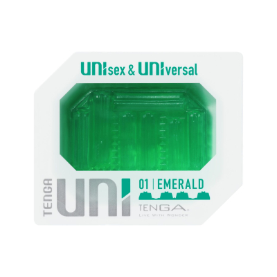 Одноразовий мастурбатор – Tenga UNI Emerald + лубрикант у комплекті