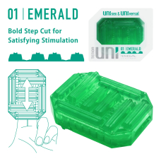 Одноразовий мастурбатор – Tenga UNI Emerald + лубрикант у комплекті