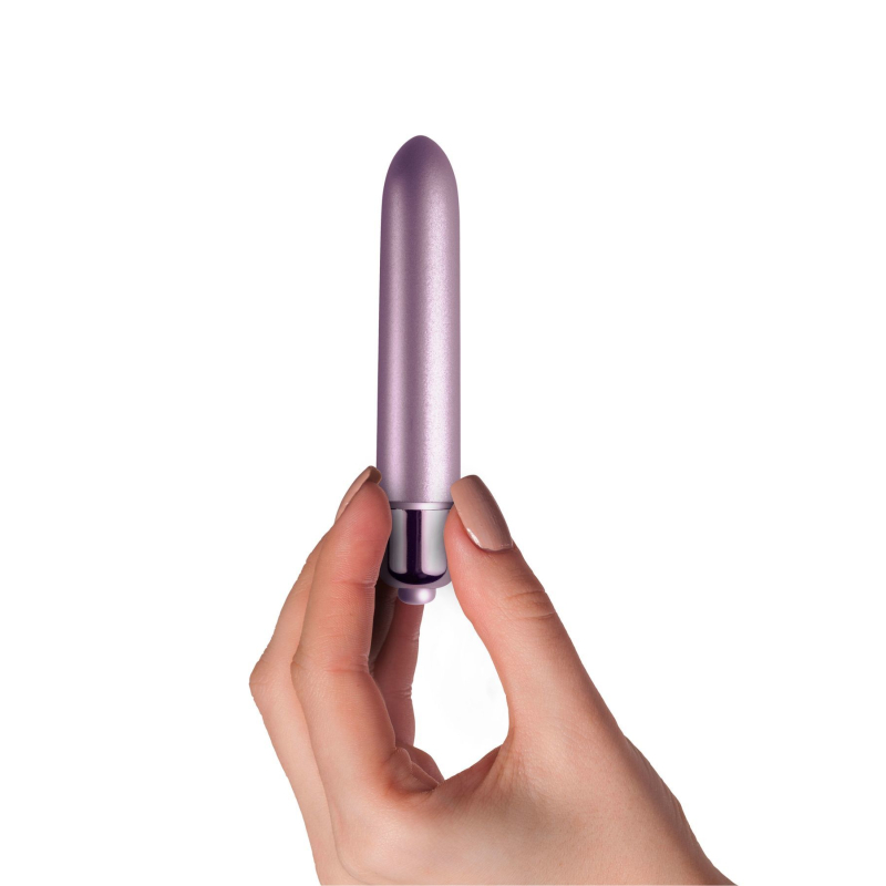 Матова віброкуля Rocks Off RO-90mm Touch of Velvet Soft Lilac – бузкового кольору, 10 режимів вібрації