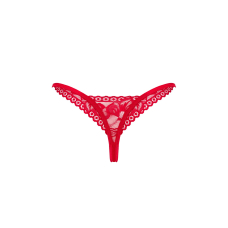 Мереживні стрінги Obsessive Lacelove thong XL/2XL Червоний, низька посадка