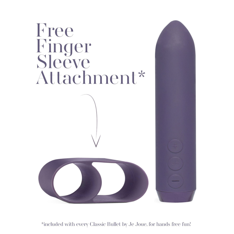 Мини вибратор с глубокой вибрацией и фиксацией на палец – Je Joue Classic Bullet Vibrator Purple