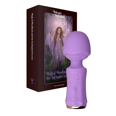 Мини вибромассажер – FairyGasm SecretFuntasy Violet – гибкое крепление головки, 10 режимов вибрации