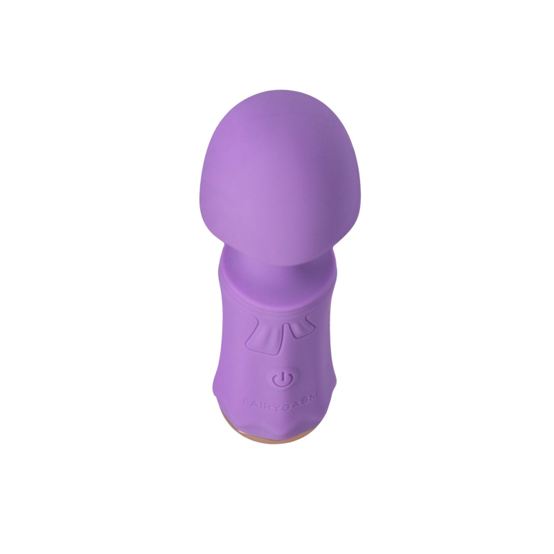 Мини вибромассажер – FairyGasm SecretFuntasy Violet – гибкое крепление головки, 10 режимов вибрации
