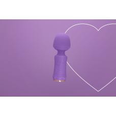 Мини вибромассажер – FairyGasm SecretFuntasy Violet – гибкое крепление головки, 10 режимов вибрации