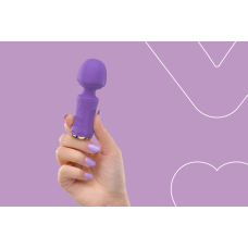 Мини вибромассажер – FairyGasm SecretFuntasy Violet – гибкое крепление головки, 10 режимов вибрации