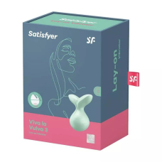 Міні вібромасажер – Satisfyer Viva la Vulva 3 Mint – 12 вібро-режимів