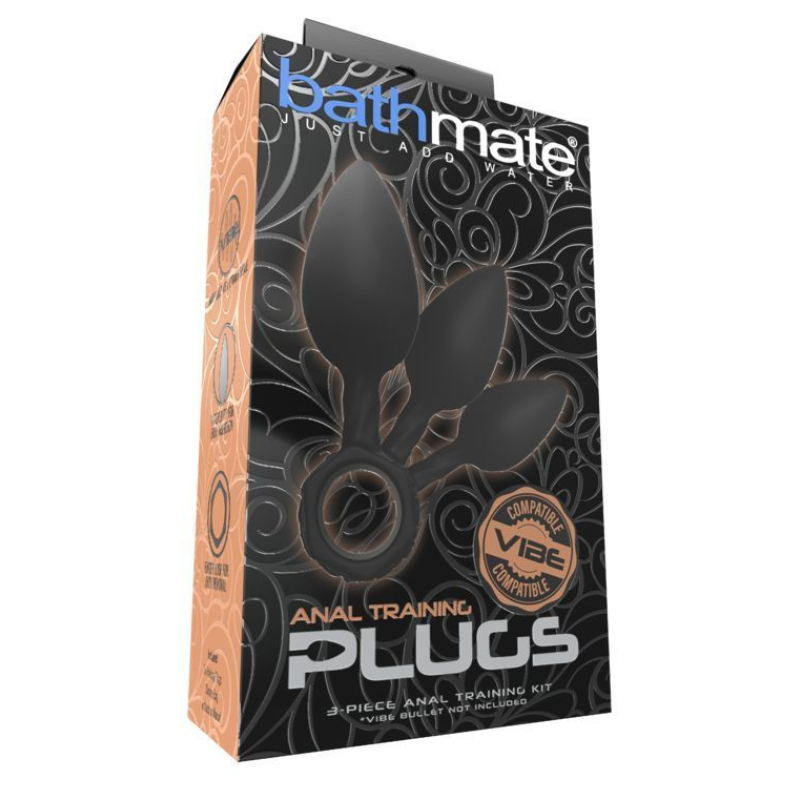 Набор анальных пробок Bathmate Anal Training Plugs, диаметр 2.5 см - 3.1 см - 3.8 см