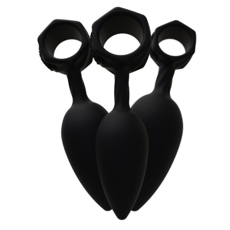 Набор анальных пробок Bathmate Anal Training Plugs, диаметр 2.5 см - 3.1 см - 3.8 см