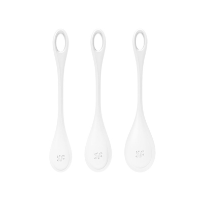 Набір йоні намистин Satisfyer Yoni Power 1 White, діаметр 2-2,5-3см, вага 22-46-74гр
