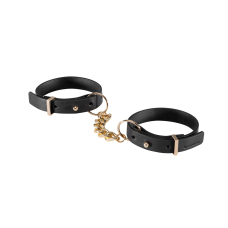 Наручники з екошкіри Bijoux Indiscrets Maze – Thin Handcuffs Чорний колір