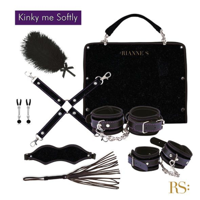 Подарунковий набір для BDSM RIANNE S – Kinky Me Softly Black: 8 предметів для задоволення