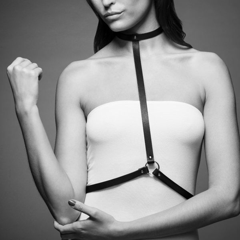 Портупея Bijoux Indiscrets MAZE – I Harness Чорний колір, екошкіра, дуже стильна