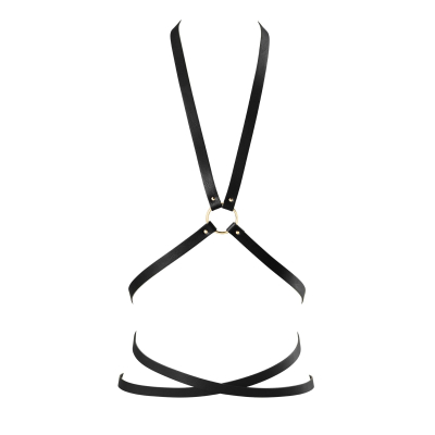 Портупея з екошкіри Bijoux Indiscrets Maze – Multi–Way Body Harness Чорний колір