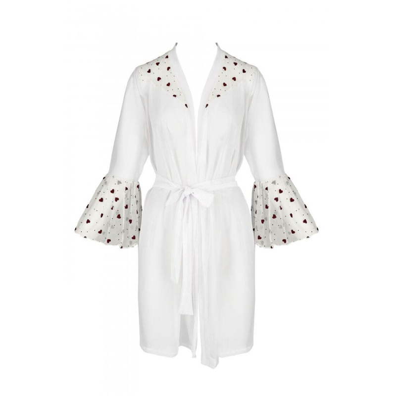 Воздушный пеньюар Passion LOVELIA PEIGNOIR 2XL/3XL, белый