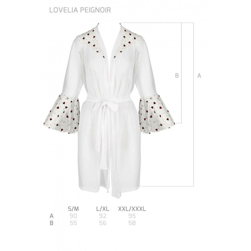 Воздушный пеньюар Passion LOVELIA PEIGNOIR 2XL/3XL, белый