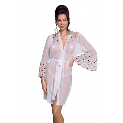 Воздушный пеньюар Passion LOVELIA PEIGNOIR L/XL, белый
