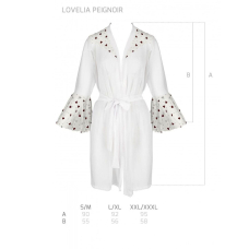 Повітряний пеньюар Passion LOVELIA PEIGNOIR L/XL, білий