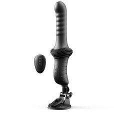 Пульсатор ребристий для точки G на присосці з пультом - Dorcel Deep Orgasm, чорний