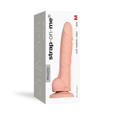 Реалістичний фалоімітатор Strap-On-Me Soft Realistic Dildo Vanilla, розмір M, довжина 18 см